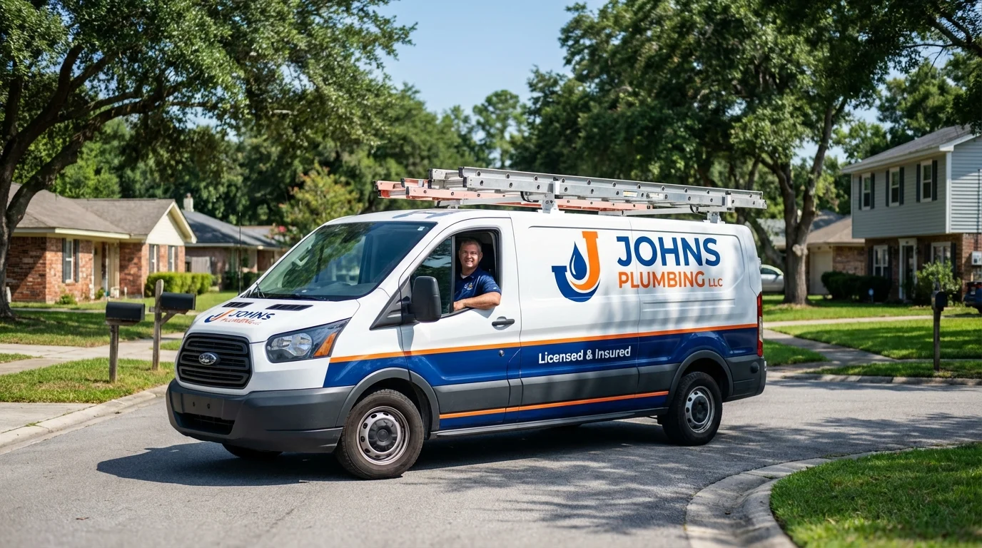 Johns Plumbing LLC service van in Brillion, WI